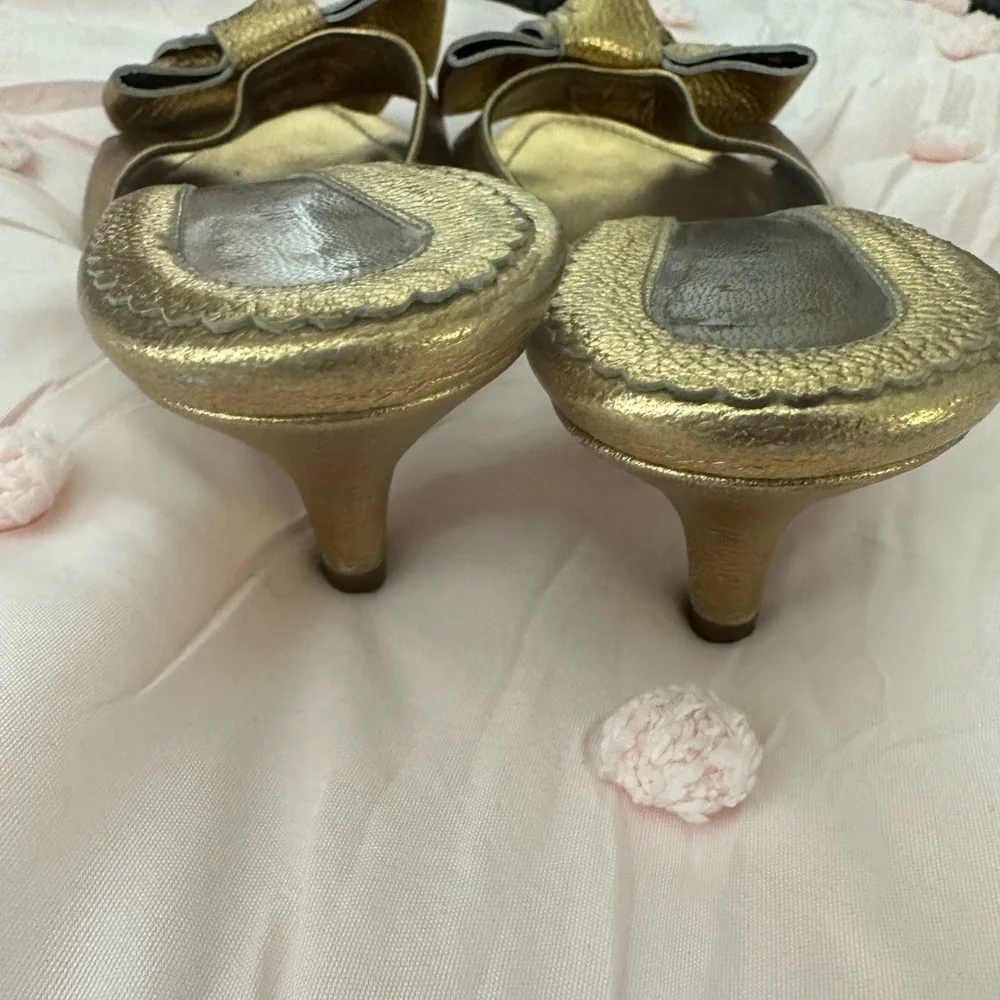 Gold Migliorini Heels - Picture 3 of 7